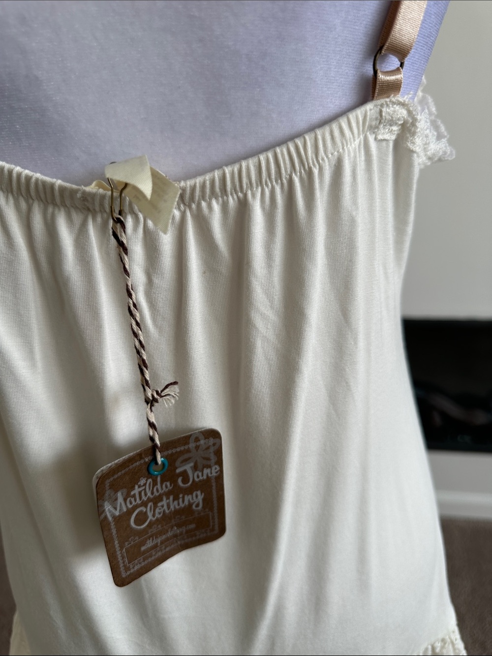 Matilda Jane Cream Lace-Trim Slip Dress - Picture 5 of 10